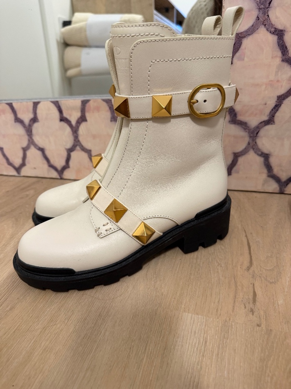 Valentino rare colour combat boot